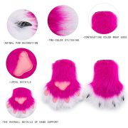 Custom Fox Fur Animal Costume Gloves for Halloween Cosplay Anime Exhibitions Cat Claw Props Realistic Claw Hands - Image 5