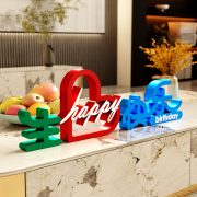 Customizable Decorative Ornament 3D Birthday Greeting Word Sign Cute Tabletop Decoration Scene Arrangement Party Supplies - Image 2