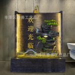 Outdoor Courtyard Decorative Flowing Water Landscape Fountain Rockery Pond Waterfall Feature Wall Mounted Water Curtain