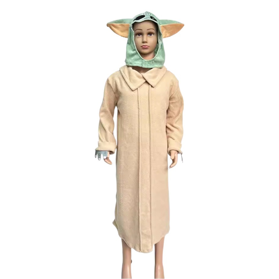 O1CN018A34nI1Bs2xFOGFgq_0-0-cib.jpg Halloween Mandalorian Yoda Baby Alien Costume Adult Stage Performance cosplay outfit for kids and adults stage shows - Image 1