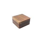 Solid Wood Black Walnut Custom Metal Medal Badge Mini Portable Coin Storage Box Magnetic Version Single Pack Commemorative Coin - Image 3
