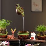 New Chinese Style Ceramic Handmade Eco-Friendly Water Fountain Indoor Courtyard Decoration Fish Breeding Ornament Gift
