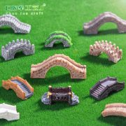 Creative Miniature Customizable Decorative Ornament Stone Board Bridge Retro Wood Series Garden Landscape DIY Accessories - Image 2