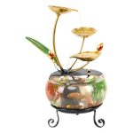 Home Decor Glass Fish Tank Ornament Flowing Water Fountain Living Room Front Desk Opening Gift Lucky Money Attracting Decoration