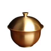 黄铜光面茶杯烟灰缸办公室茶桌创意烟灰缸金属工艺品送礼高端礼品 - Image 5