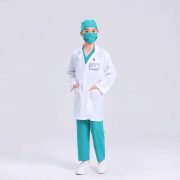 Adult White Lab Coat Surgical Suit Children's Nurse Outfit Medical Staff Clothing Science Experiment Cosplay Children's Doctor Costume - Image 4