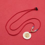 山鬼花钱吊坠藏银山鬼钱复古国潮朱砂钱币吊坠复古平安扣项链挂件 - Image 4
