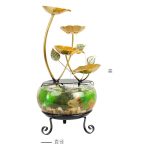 Desktop Creative Glass Aquarium Water Fountain Ornament Ideal for Opening Gifts Moving Gifts Wealth Attracting Decorations