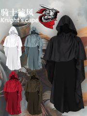 Medieval Knight Robe Adult Stage Performance Costume for Halloween Cosplay Monastic Role-playing Cloak Apparel