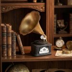 Customizable Decorative Resin Ornament Vintage Record Player Home Decoration Craft Item Unique Creative Gift