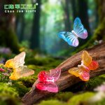Customizable Decorative Ornaments Resin Craft DIY Butterfly Landscape Design Tabletop Decoration Miniature Faux Lip Gradient Color