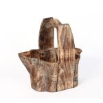 Handmade Wooden Flower Pot Bucket Vintage American Decorative Ornament Floral Vase Rustic Home Decor Craft