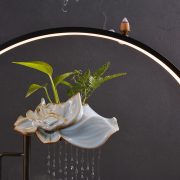 Creative Ceramic Flowing Water Fountain Home Living Room Humidifier Wealth Attracting Ornament Wholesale Gift Opening Moving - Image 2