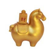 Tang Horse Yuanbao Lucky Charm Metal Craft Customizable Home Office Decorations Money-Making Figurine Handheld Item - Image 5