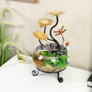 New Cross-Border Small Home Decorative Flowing Water Fountain Ornament Glass Aquarium Ideal Opening Gift Landscape Decoration - Image 3