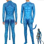 Avatar Adult Cosplay Costume Muscle Texture Tail One-Piece Suit for Stage Performance Halloween Party Outfit