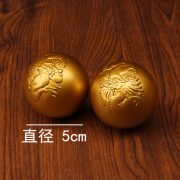 Pair of Metal Handballs Crafted for Elderly Health Custom Metal Medal Badge Gift Item with Qing Dynasty Alloy Design - Image 4