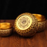 Bronze Good Luck Wealth Attraction Bowl Decorative Item For Living Room Shop Opening Custom Metal Medal Badge Gift - Image 3