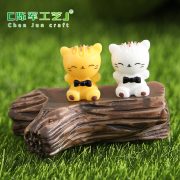 苔藓微景观树脂摆件 两色小猫造景  DIY组装 批发迷你盆景 - Image 4