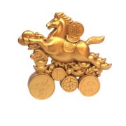 Original 2026 Year Of Horse Fortune Rotatable Metal Sculpture Customizable Wealth Bringing New Year Zodiac Ornament Souvenir - Image 5