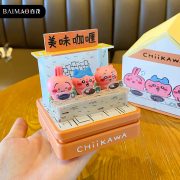 吉伊卡哇chiikawa组合场景辣咖喱手办摆件玩具桌面装饰品汽车摆件 - Image 2