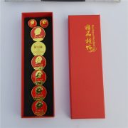Custom Metal Medal Badge Set Including Six Round Moon Service Badges Two Small Red Chest Badges Mao Zedong Commemorative Medal With Box - Image 4