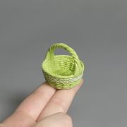 Creative Resin Wicker Basket Customizable Decorative Ornament Miniature Dollhouse Desktop Decoration Photography Scenery Storage Frame - Image 2