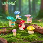 仿真蘑菇丛 微景观卡通创意蘑菇礼品摆件 DIY迷你配件 树脂工艺品 - Image 3