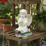 Simplified Resin Craft Solar Angel Decorative Ornaments Customizable Home Garden Courtyard Decoration Tabletop Accessories