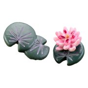 Customizable Decorative Ornaments Miniature Bonsai Landscape DIY Materials Resin Crafts Lotus Flower And Leaf Desktop Decor