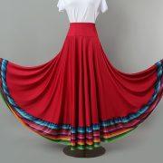New Square Dance Half-length Skirt Ethnic Style Rainbow Skirt Elastic Waist Xinjiang Dance Social Dance Costume Adult Stage Performance - Image 3
