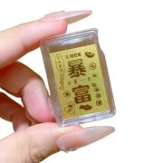 999 Gold-Plated Mobile Phone Sticker Custom Metal Medal Badge 2mg Creative Cultural Export Gold Leaf Small Gift Wholesale - Image 5