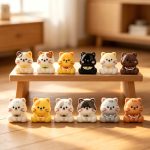 Cute Resin Cat 3D Puzzle Customizable Decorative Ornament for Desktop Car Micro Landscape Ideal Collectible Craft