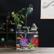 Creative Mini Living Room Circular Flowing Water Fountain Ornament Wealth Attracting Office Desktop Aquarium Moving Gift - Image 5