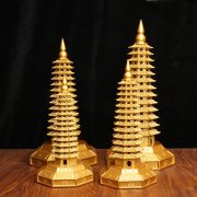 八卦文昌塔摆件黄铜宝塔13层文昌塔十三层文昌塔书房金属工艺品 - Image 2