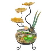 Creative Desktop Glass Aquarium Water Flowing Fountain Ornament Ideal Office Opening Gift Landscape Small Decoration