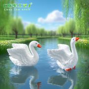 Customizable Decorative Swan Figurine Artificial Mountain Landscape Accessory for Eco-Pot Bonsai Custom Resin Craft - Image 4