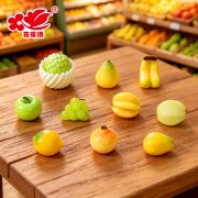 New Mini Customizable Decorative Resin Ornaments Apples Bananas Realistic Fruits Supermarket Dollhouse DIY Food Toys - Image 3
