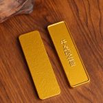 Custom Metal Medal Badge Simulated Gold Bar Paper Town Office Study Desktop Creative Alloy Miniature Ornament Metal Craft Props