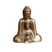 Retro Bronze Buddha Statue Gilded Metal Artwork Office Decorations Custom Metal Medal Badge Ideal for Worship in Temples - Image 5