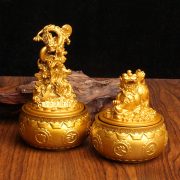 Wucai Sheng Guan Gong Display Piece Jubi Pan Rotatable Home Decoration Xiu Xiu Ready To Respond Alloy Crafts Metal Medal Badge