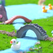 Customizable Decorative Resin Landscape Ornament Miniature Bridge Running Water Rockery Simulation Board Brick Aquarium Decoration