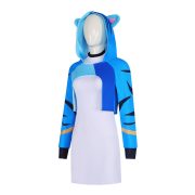 Blue Devil Cat Tiger Sweatshirt Adult Stage Performance Costume K-POP Star Hunter Magic Girl Cosplay Halloween Performance Clothes - Image 5