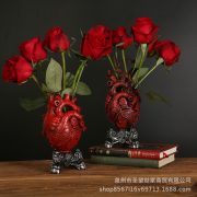 Customizable Decorative Ornament Heart-Shaped Vase American Style Home Desktop Decoration Resin Craft Octopus Design - Image 4