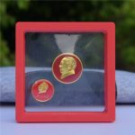 Gold Plated Custom Metal Badge Chairman Mao Memorial Thickened Chest Medal Red Electric Customized Emblem