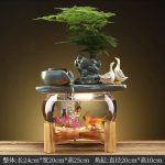 Creative Glass Goldfish Tank Mini Water Fountain Ornament for Living Room Desktop Small Household Wealth Attracting Fish Pond
