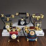 Retro Telephone Creative Small Ornament Customizable Decorative Accessory for Bar Library Study American Style Decoration