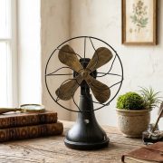 ZAKKA Customizable Decorative Resin Ornament Home Decoration Fan Craft Weathered And Dirtied Process - Image 2