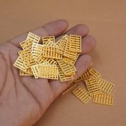 Mini Alloy Golden Bar Rice Gold Coin Copper Coin Abacus Imitation Gold Crafts Display Item Wholesale Custom Metal Medal Badge - Image 3