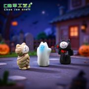 Customizable Decorative Ornaments Halloween Devil Kitten Design Resin Craft Miniature Landscape DIY Decoration Car Dashboard Figurine - Image 3